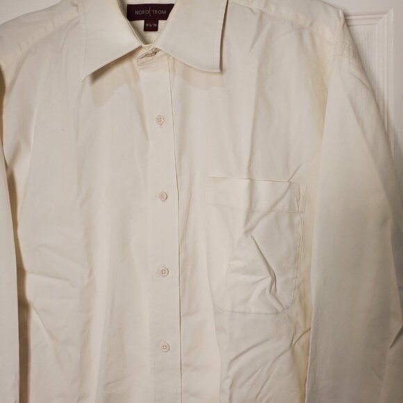Nordstrom Classic 2 X 2 Pinpoint Men's Dress Shirt 100% Cotton 16.5 - 36 - Picture 4 of 9
